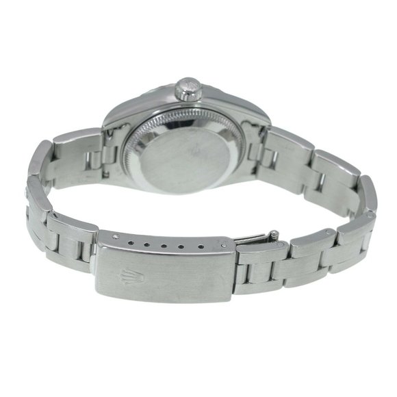 ROLEX DATEJUST 26 MM BLACK INDEX DIAL STAINLESS STEEL FLUTED OYSTER WATCH 79240 - Picture 8 of 10